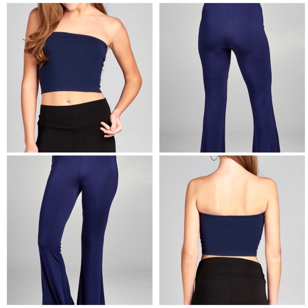 Navy blue crop top - Picture 7 of 8